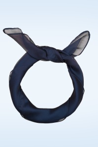 Banned Retro - Anna haarsjaal in marineblauw 2
