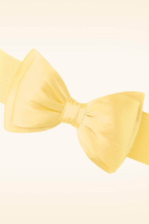 Banned Retro - Bella strikriem in lichtgeel 2