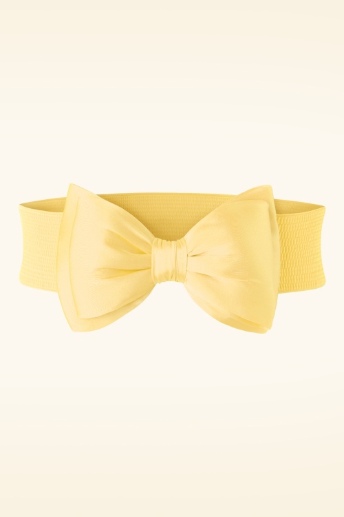 Banned Retro - Bella strikriem in lichtgeel