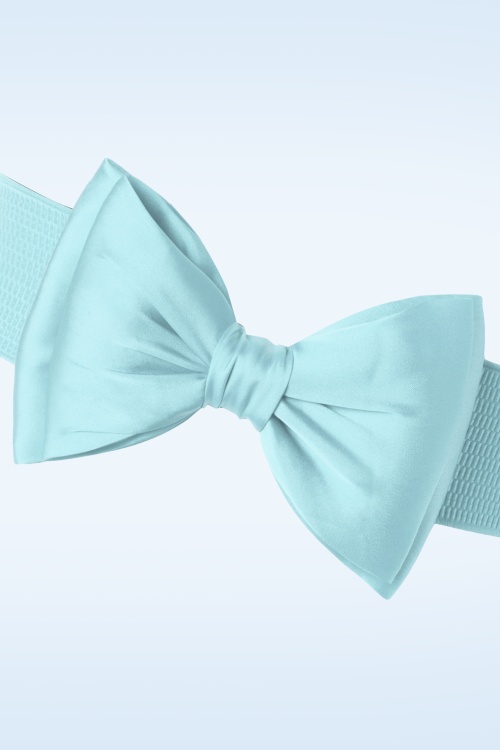 Banned Retro - Wow to the Bow riem in babyblauw 2