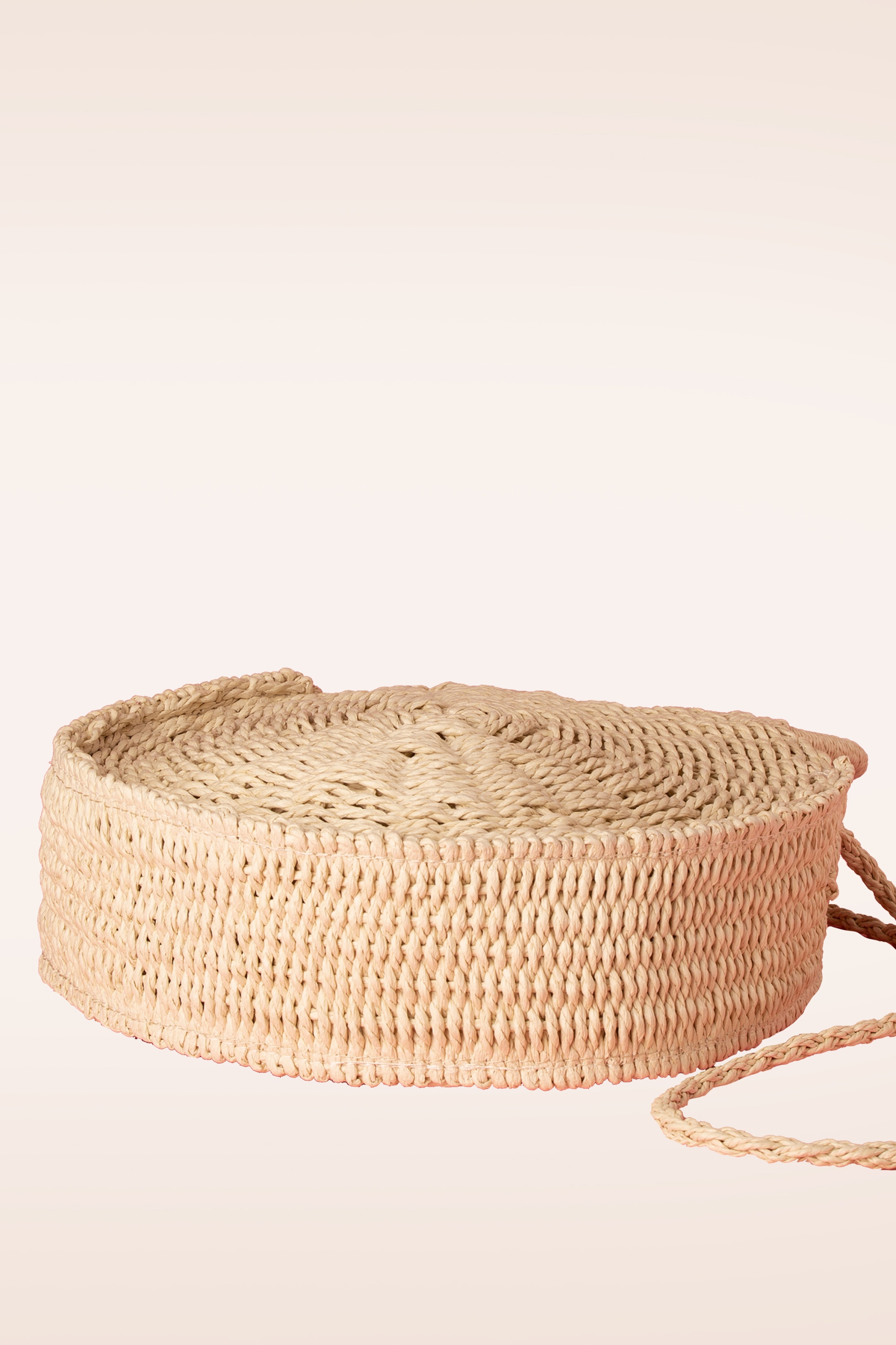Banned Retro - Frederique ronde geweven tas in naturel 3