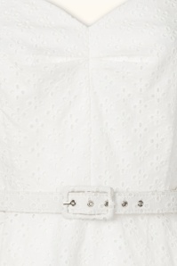 Topvintage Boutique Collection - Topvintage Exclusive ~ Gabriella broderie anglaise swing jurk in wit 4