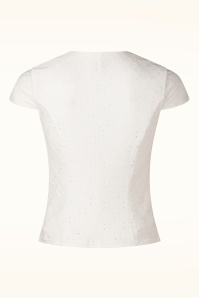 Topvintage Boutique Collection - Topvintage Exclusive ~ Giulia broderie anglaise top in wit 5
