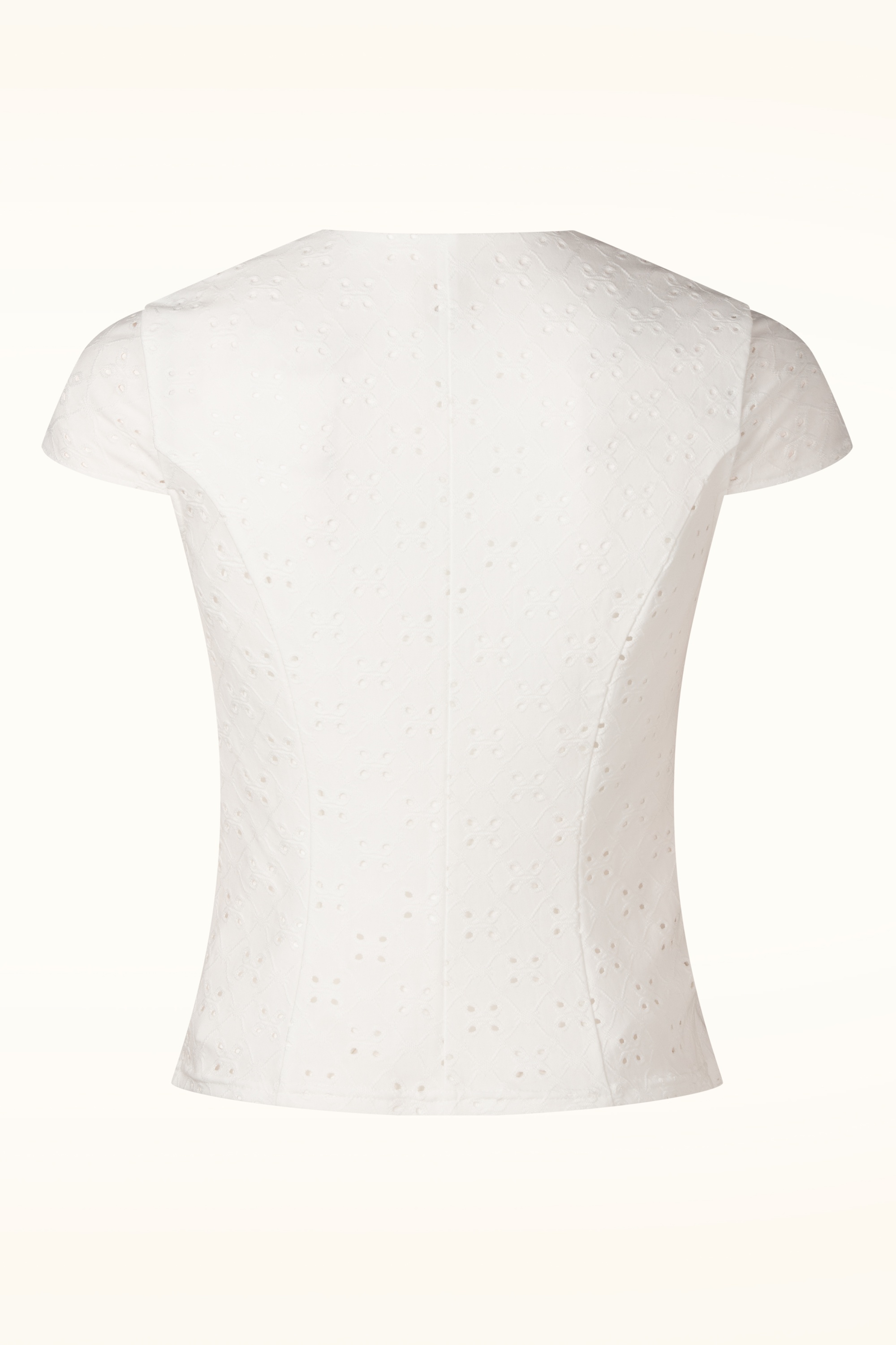 Topvintage Boutique Collection - Topvintage Exclusive ~ Giulia broderie anglaise top in wit 5