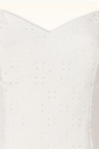 Topvintage Boutique Collection - Topvintage Exclusive ~ Giulia broderie anglaise top in wit 4