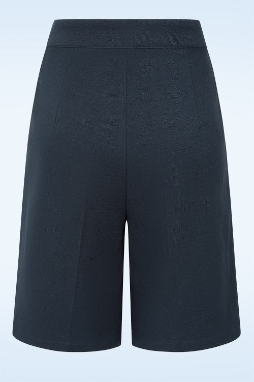 Banned Retro - Betty Boo short in marineblauw 4