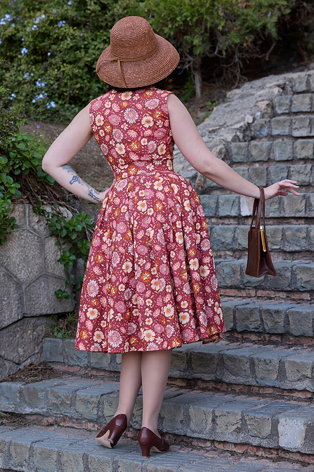 Miss Candyfloss - Elyne Rusti Swing Dress in Framboos 3