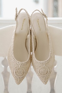 Tamaris - Riviera Glow Slingback Heels in lichtgoud