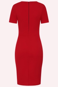 Vintage Chic for Topvintage - Topvintage exclusive ~ Scarlet pencil jurk in rood 3