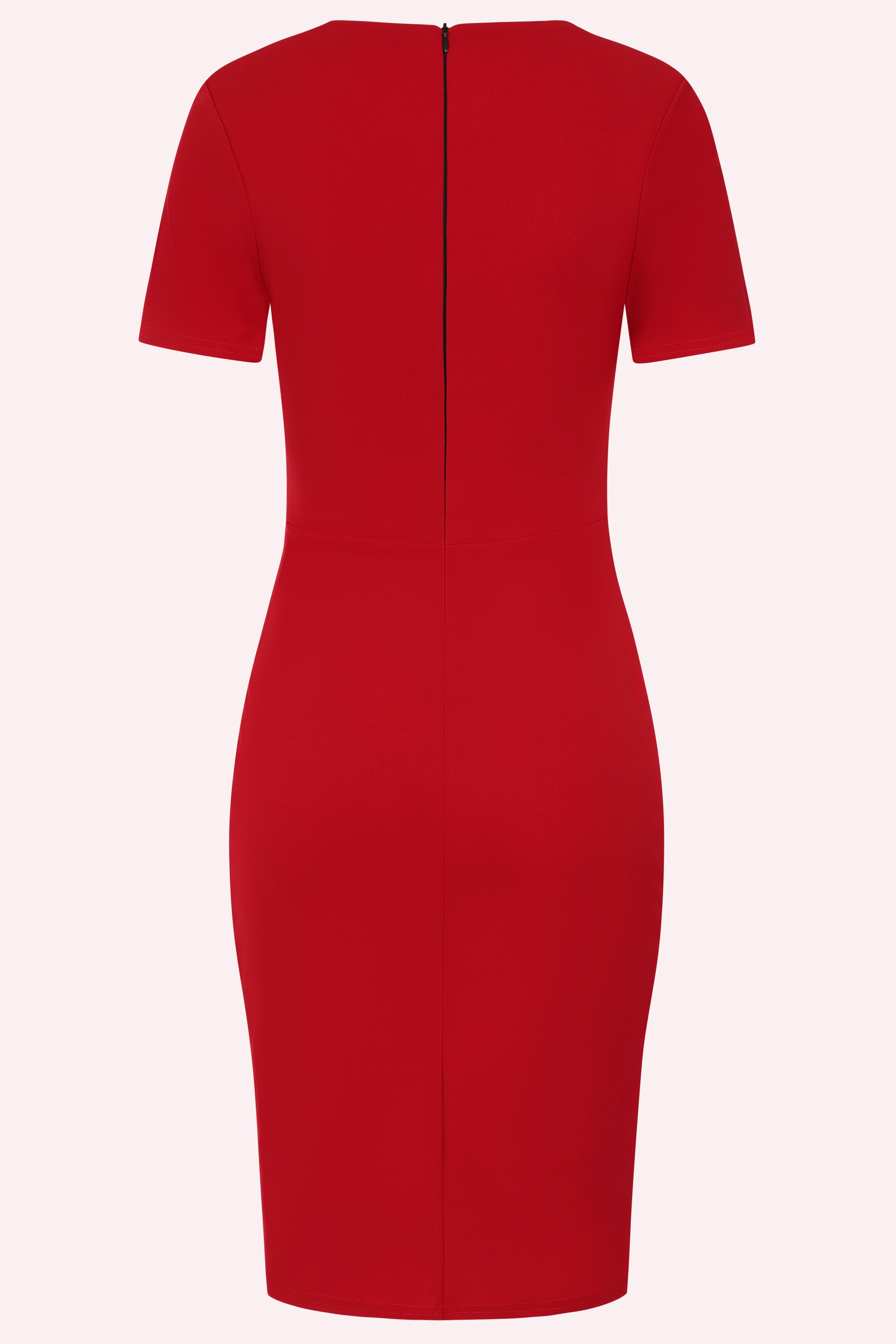 Vintage Chic for Topvintage - Topvintage exclusive ~ Scarlet pencil jurk in rood 3