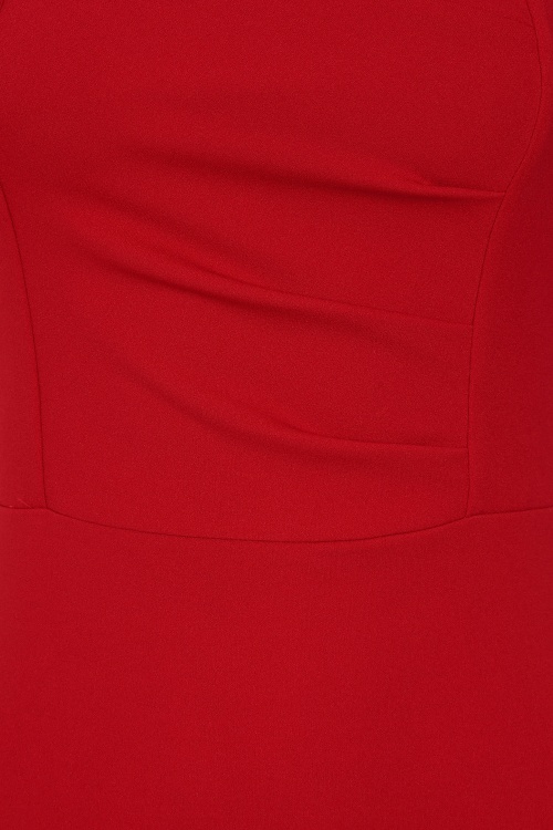 Vintage Chic for Topvintage - Topvintage exclusive ~ Scarlet pencil jurk in rood 2