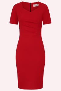 Vintage Chic for Topvintage - Topvintage exclusive ~ Scarlet pencil jurk in rood