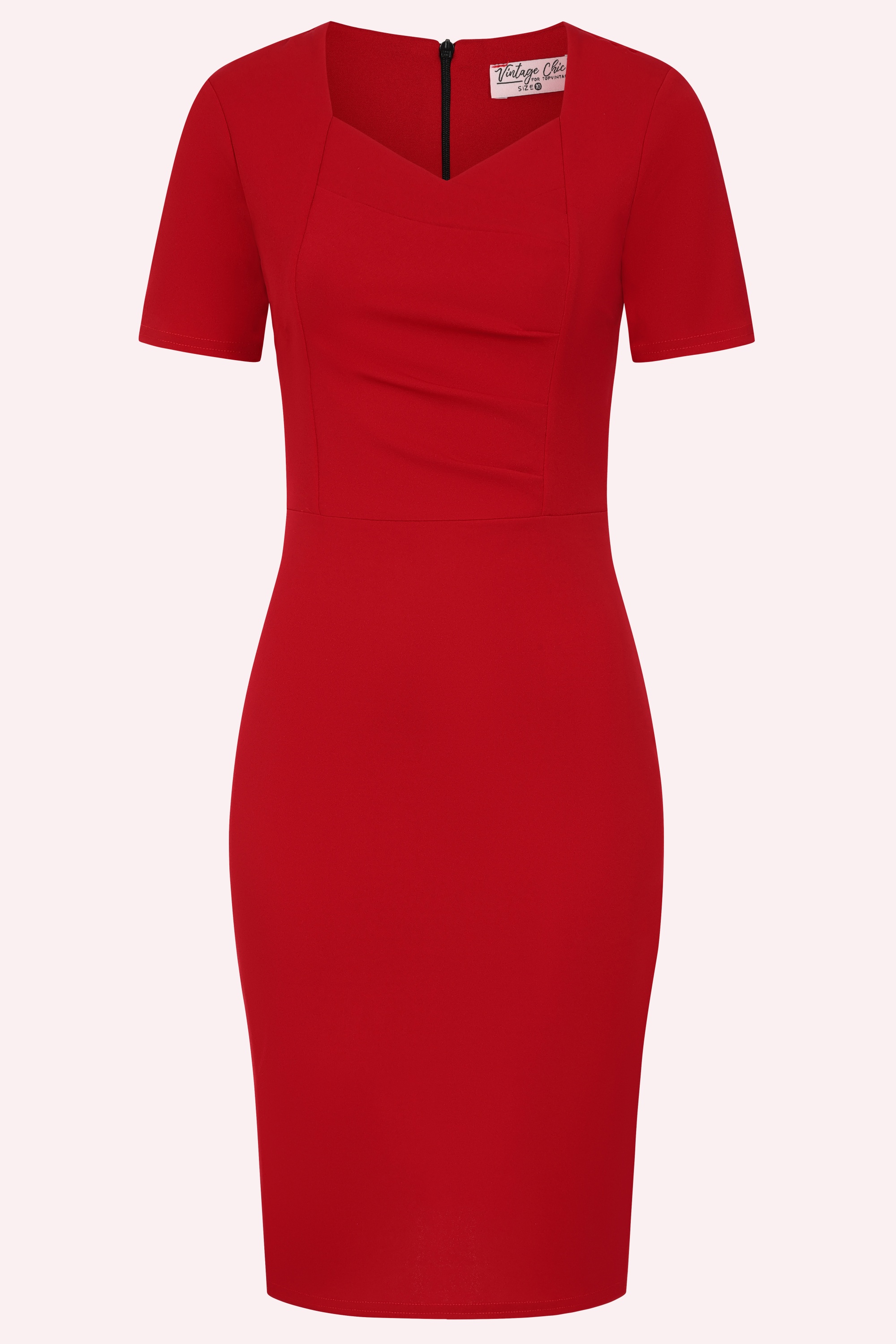 Vintage Chic for Topvintage - Topvintage exclusive ~ Scarlet pencil jurk in rood