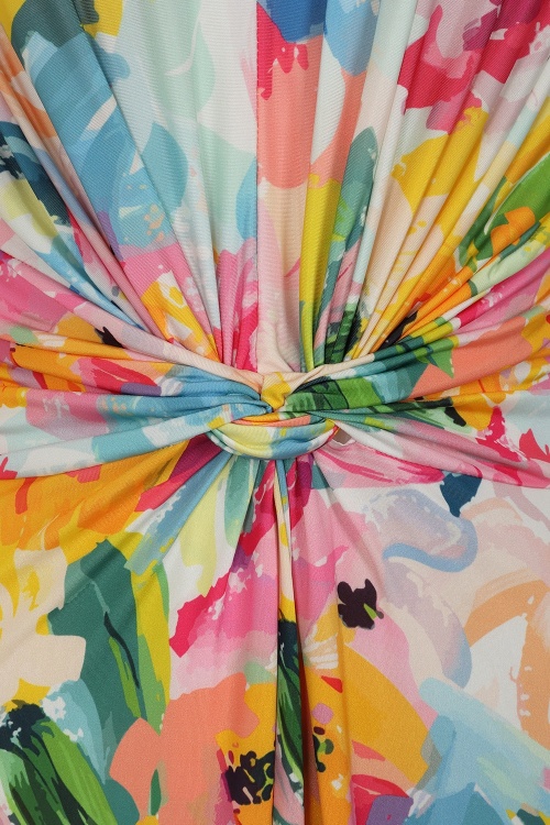 Vintage Chic for Topvintage - Topvintage exclusive ~ Raya Aquarel Floral maxi jurk in multi 2