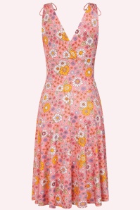 Vintage Chic for Topvintage - Topvintage Exclusive ~ Grecian Floral jurk in roze en multi 3