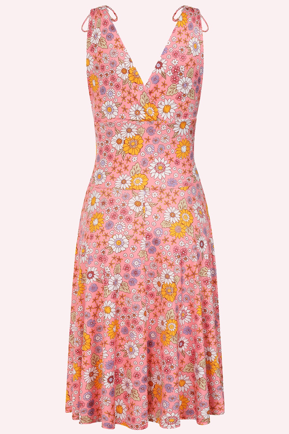 Vintage Chic for Topvintage - Topvintage Exclusive ~ Grecian Floral jurk in roze en multi 3