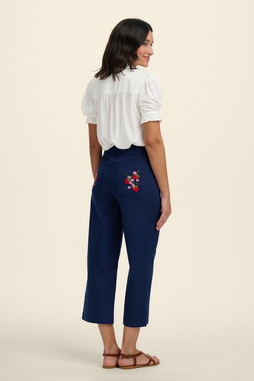 Sugarhill Brighton - Angelique Wild Strawberry blouse in gebroken wit 4