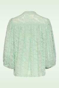 Smashed Lemon - Airy Elegance blouse in zachtgroen 4