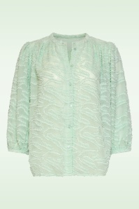 Smashed Lemon - Airy Elegance blouse in zachtgroen 2