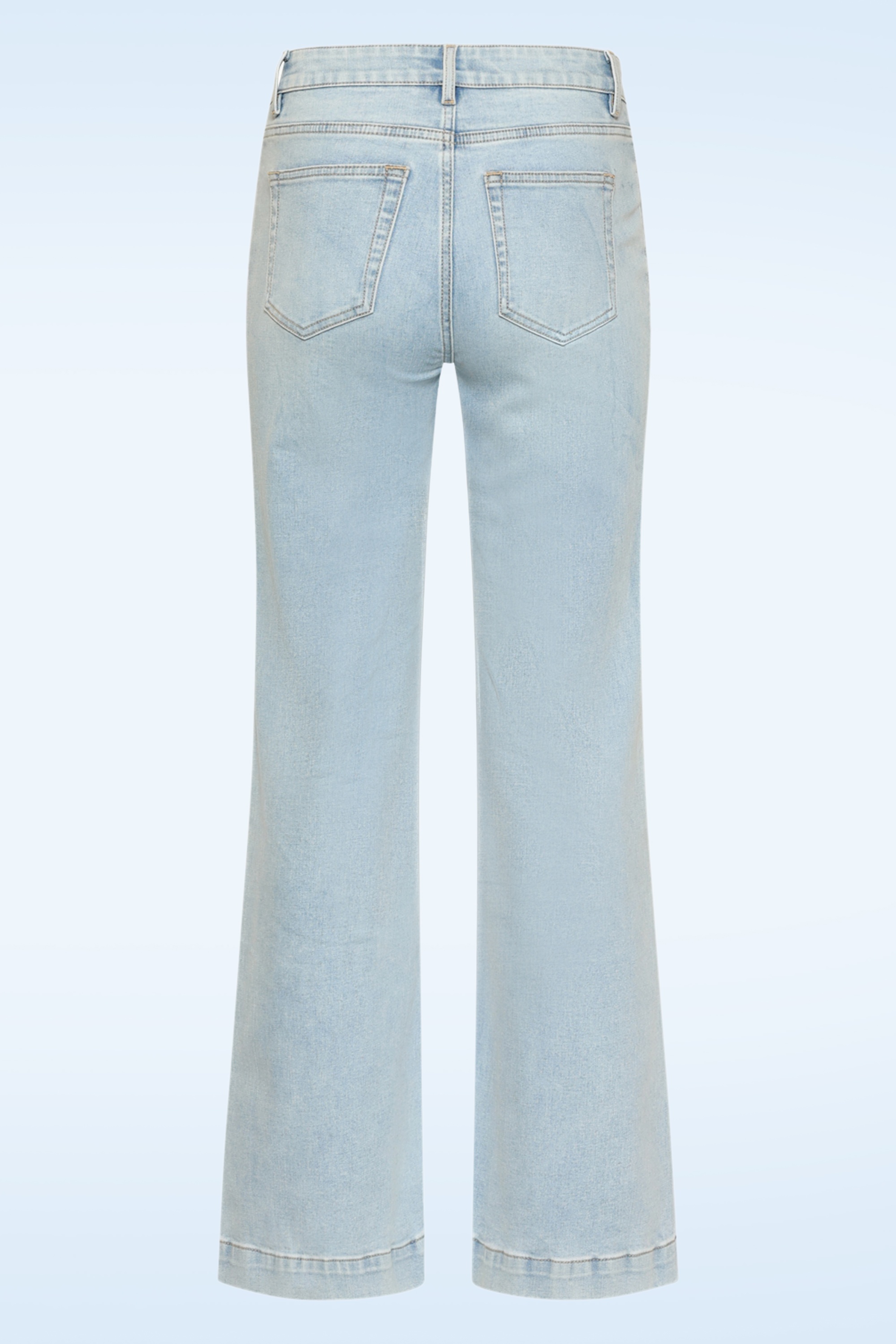 Smashed Lemon - Belle jeans met rechte pijpen in lichtblauw 4
