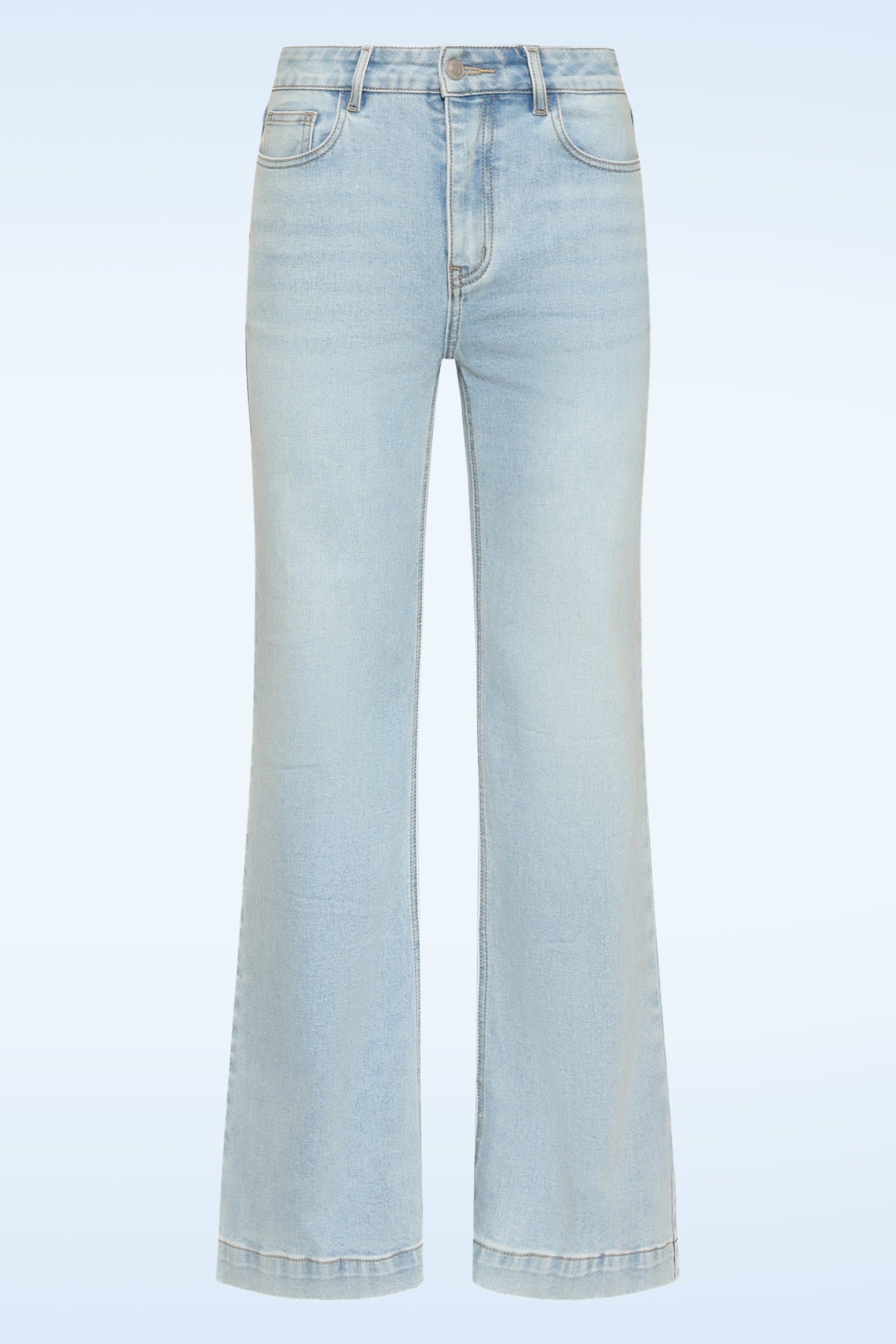 Smashed Lemon - Belle jeans met rechte pijpen in lichtblauw