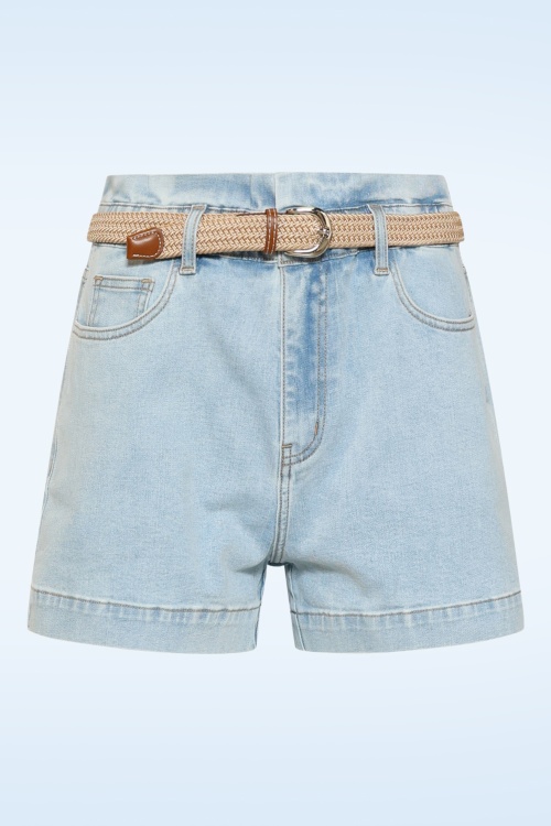 Smashed Lemon - Summer Drift Denim short in lichtblauw