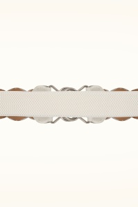 Banned Retro - Audrey stretch riem in wit 3