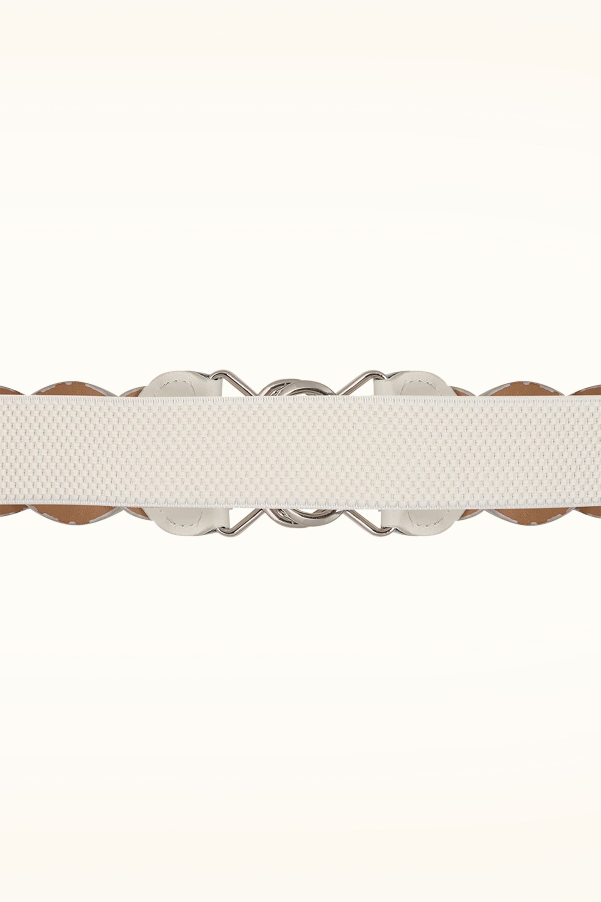 Banned Retro - Audrey stretch riem in wit 3