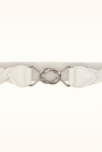 Banned Retro - Audrey stretch riem in wit 2