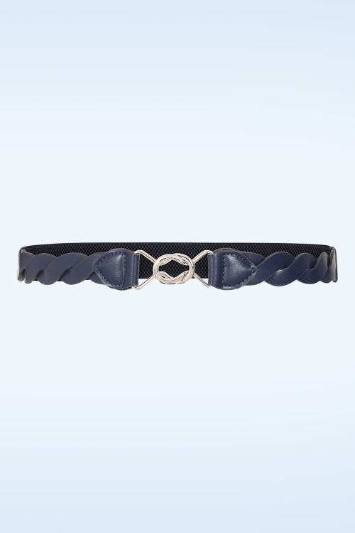 Banned Retro - Audrey stretch riem in navy