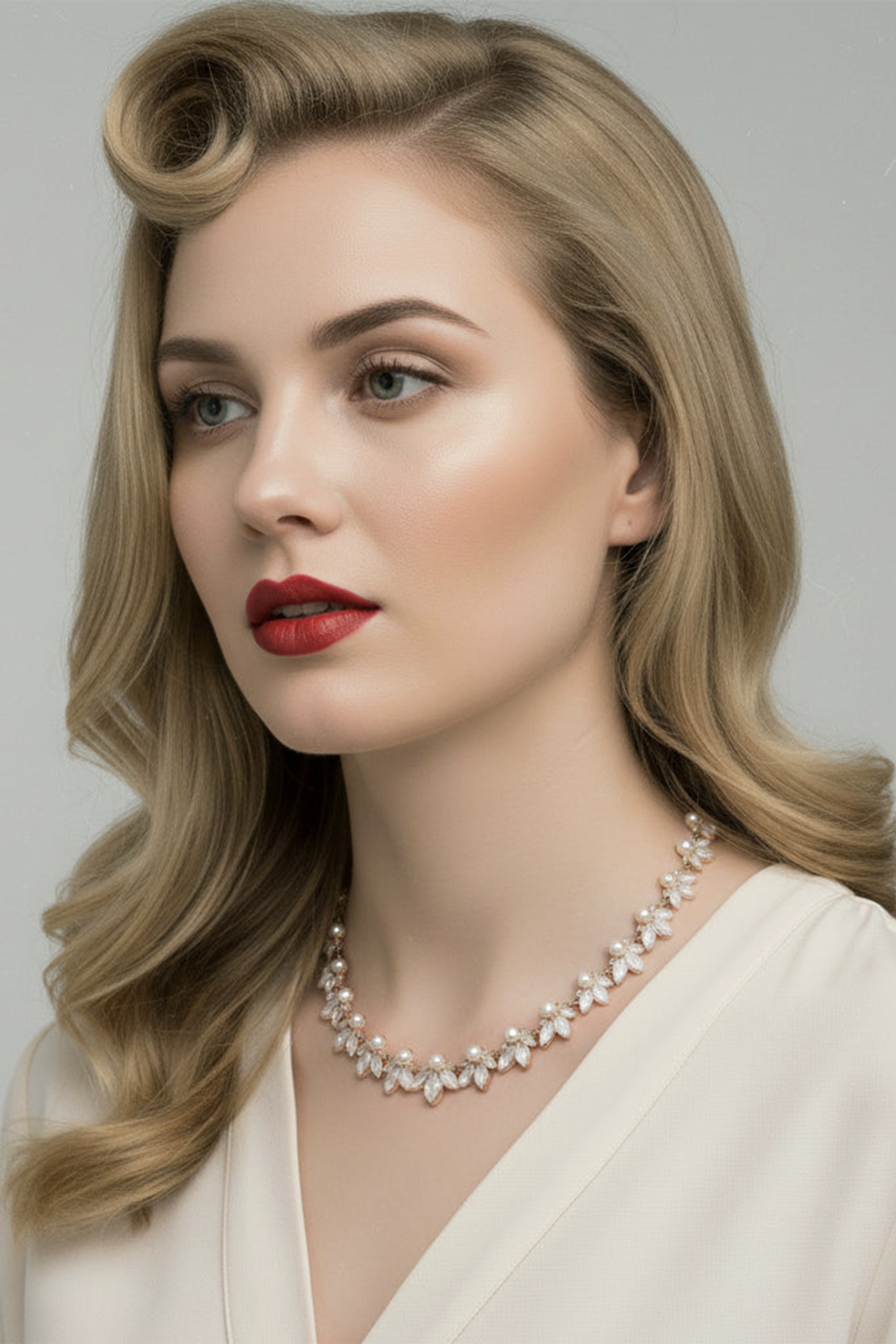 Lovely - Pearly Leaves ketting in lichtroze 2