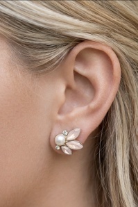 Lovely - Pearly Leaves oorbellen in lichtroze