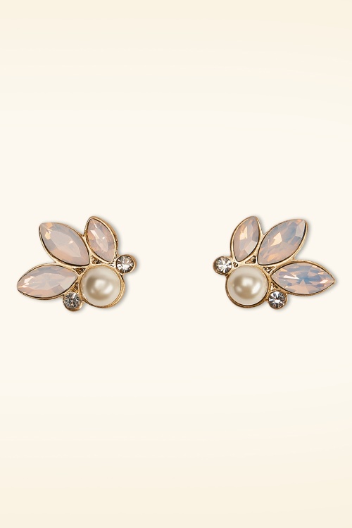 Lovely - Pearly Leaves oorbellen in lichtroze 2