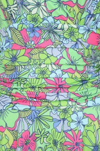 Vintage Chic for Topvintage - Topvintage Exclusive ~ Grecian Floral jurk in groen en multi 2