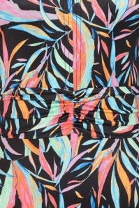 Vintage Chic for Topvintage - Topvintage exclusive ~ Amara Tropica maxi jurk in zwart en multi 2