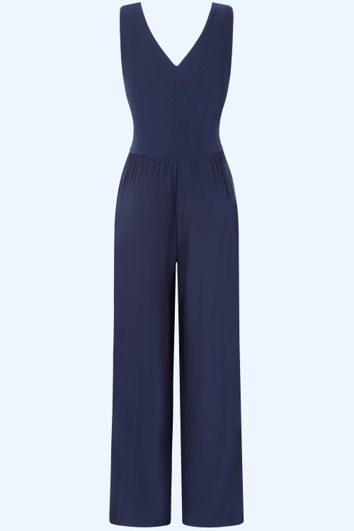 Vintage Chic for Topvintage - Topvintage exclusive ~ Marisol jumpsuit in marineblauw 3