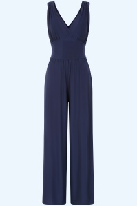 Vintage Chic for Topvintage - Topvintage exclusive ~ Marisol jumpsuit in marineblauw