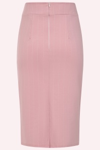 Vintage Chic for Topvintage - Topvintage exclusive ~ Loreen krijtstreep pencil rok in roze 3