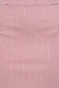 Vintage Chic for Topvintage - Topvintage exclusive ~ Loreen krijtstreep pencil rok in roze 2