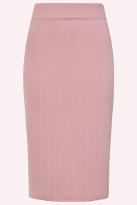 Vintage Chic for Topvintage - Topvintage exclusive ~ Loreen krijtstreep pencil rok in roze