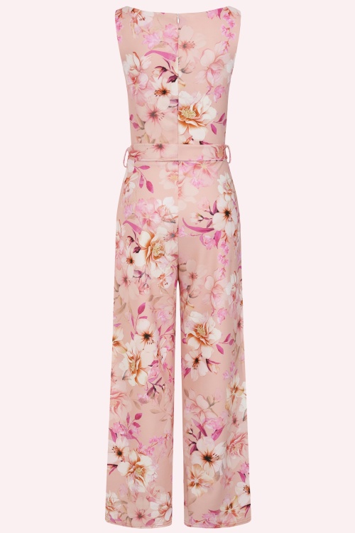 Vintage Chic for Topvintage - Topvintage exclusive ~ Rosalie Floral jumpsuit in licht blush 3