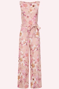 Vintage Chic for Topvintage - Topvintage exclusive ~ Rosalie Floral jumpsuit in licht blush