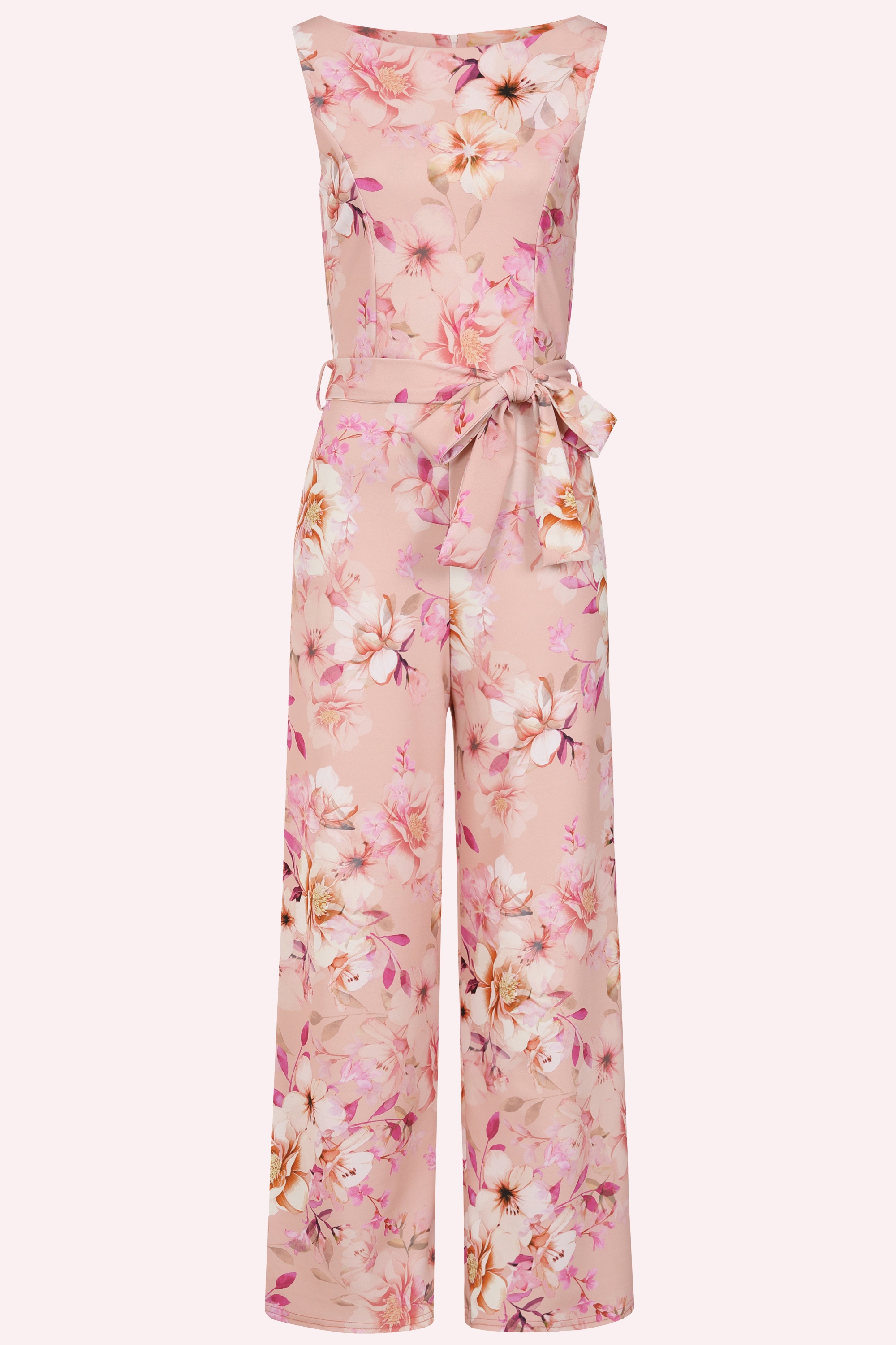 Vintage Chic for Topvintage - Topvintage exclusive ~ Rosalie Floral jumpsuit in licht blush