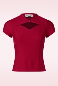 Rock-a-Booty - Topvintage exclusive ~ Lena top in rood 2