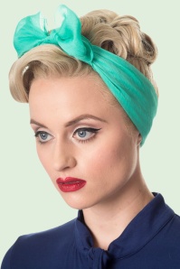 Banned Retro - Anna haarsjaal in mint 2