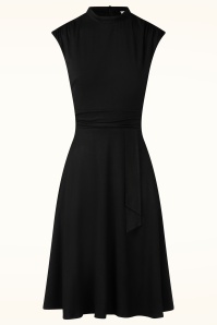 Topvintage Boutique Collection - Topvintage exclusive ~ Mitzy semi-swing jurk in zwart 2