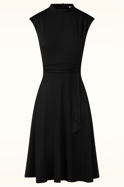 Topvintage Boutique Collection - Topvintage exclusive ~ Mitzy semi-swing jurk in zwart 2