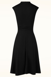 Topvintage Boutique Collection - Topvintage exclusive ~ Mitzy semi-swing jurk in zwart 5