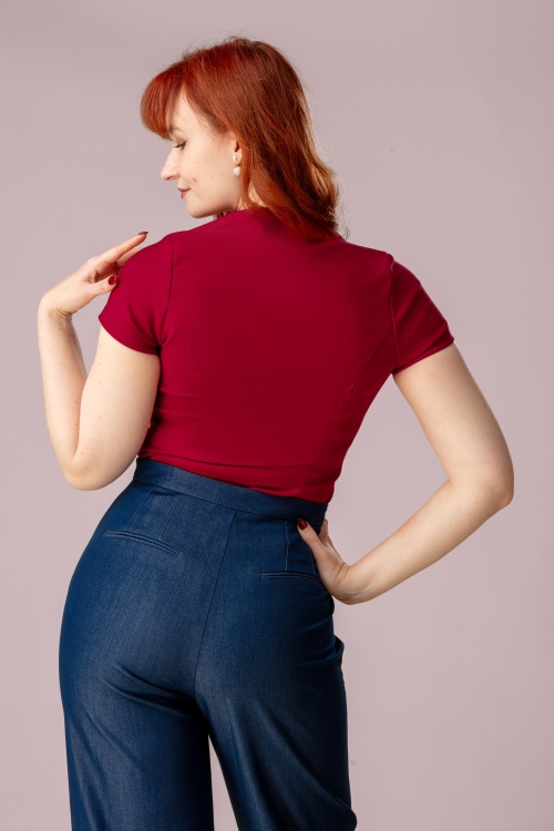 Rock-a-Booty - Topvintage exclusive ~ Lena top in rood 3
