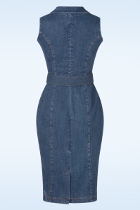 Rock-a-Booty - Topvintage exclusive ~ Dianne pencil in middenblauw 5